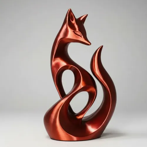Escultura Elegante Prints Patro - Zorro Abstracto - Foto 2