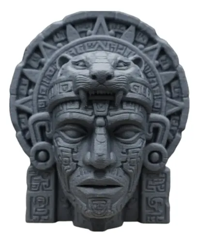 Escultura Elegante Prints Patro - Cabeza Azteca