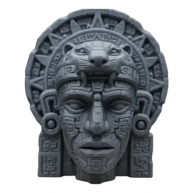Escultura Elegante Prints Patro - Cabeza Azteca 1