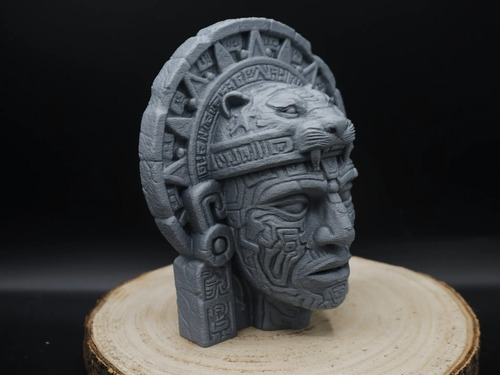 Escultura Elegante Prints Patro - Cabeza Azteca - Foto 2