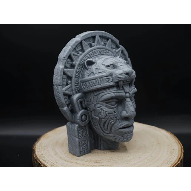 Escultura Elegante Prints Patro - Cabeza Azteca