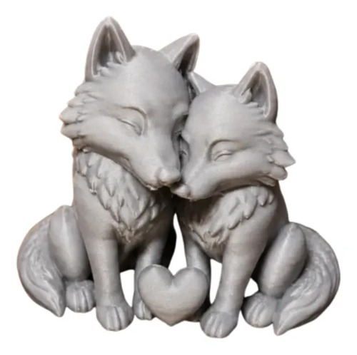 Escultura Decorativa Prints Patro- Lobos Enamorados