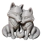 Escultura Decorativa Prints Patro- Lobos Enamorados - Miniatura 1