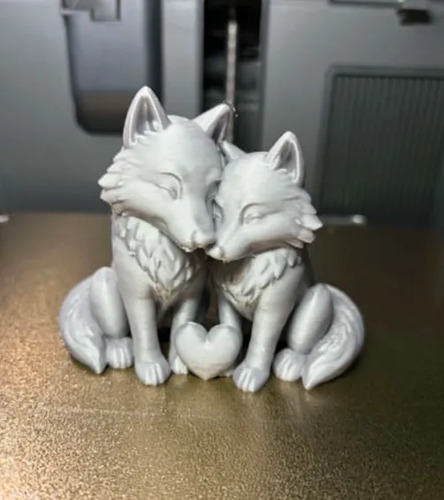 Escultura Decorativa Prints Patro- Lobos Enamorados - Foto 2
