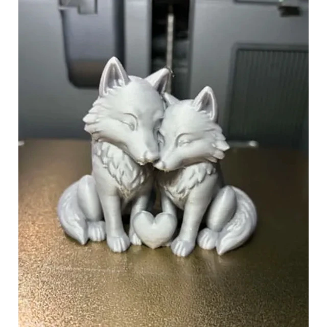 Escultura Decorativa Prints Patro- Lobos Enamorados