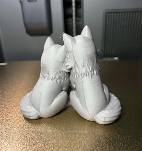 Escultura Decorativa Prints Patro- Lobos Enamorados - Foto 4