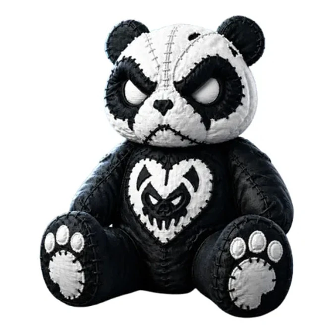 Figura Decorativa Prints Patro- Oso Peluche Oscuro 1