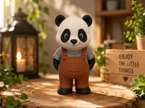 Figura Decorativa Prints Patro- Panda Granjero Adorable - Foto 2