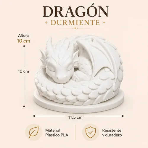 Escultura Decorativa Prints Patro- Dragón Durmiente - Foto 3