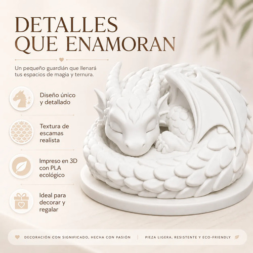 Escultura Decorativa Prints Patro- Dragón Durmiente - Foto 6