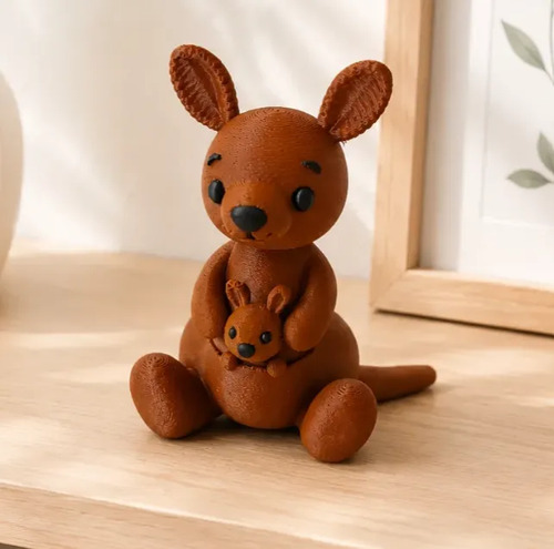 Figura Decorativa Prints Patro- Canguro Con Su Bebé - Foto 2