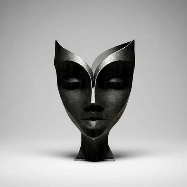 Escultura Elegante Prints Patro - Rostro De Mujer