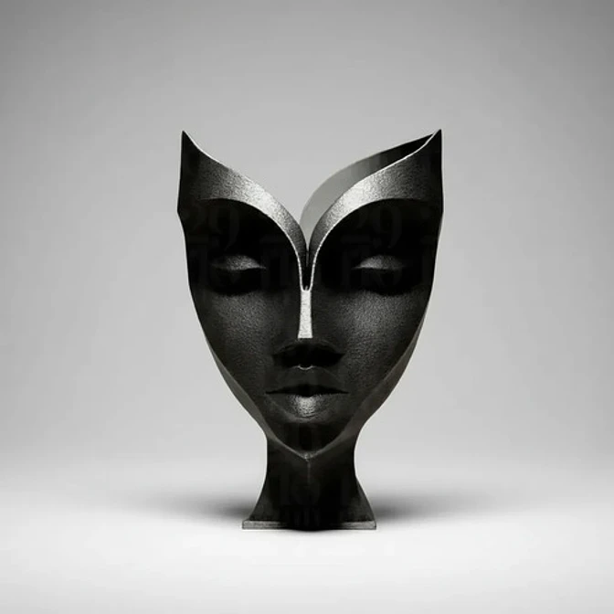 Escultura Elegante Prints Patro - Rostro De Mujer 2