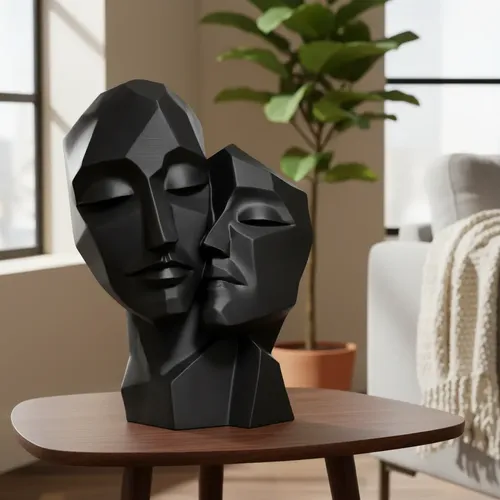 Escultura Elegante Prints Patro - Rostros Enamorados - Foto 3