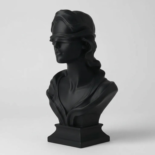Escultura Elegante Prints Patro - Mujer Con Ojos Vendados - Foto 2