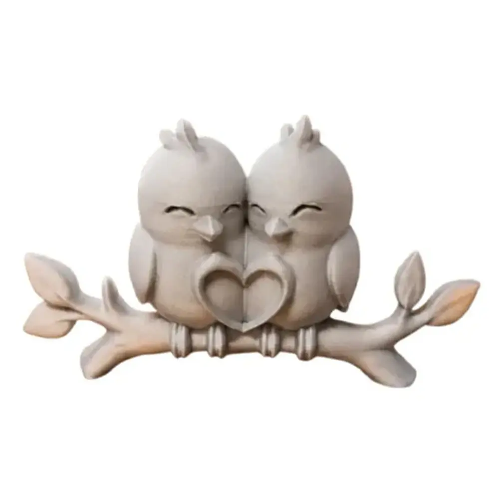 Escultura Decorativa Prints Patro- Pajaritos Enamorados 1