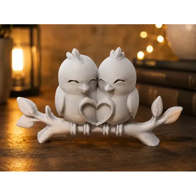 Escultura Decorativa Prints Patro- Pajaritos Enamorados 2