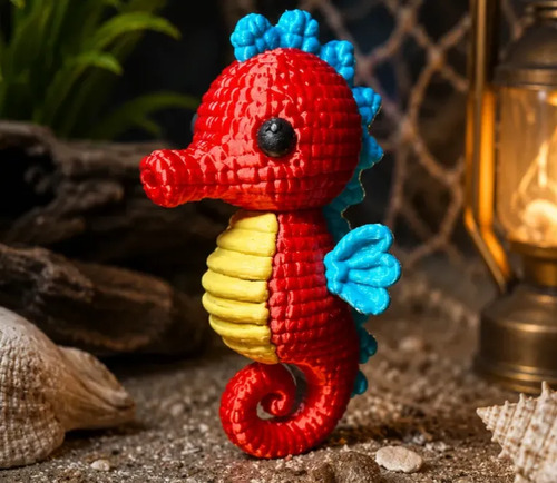 Figura Decorativa Prints Patro- Caballito De Mar De Punto - Foto 2
