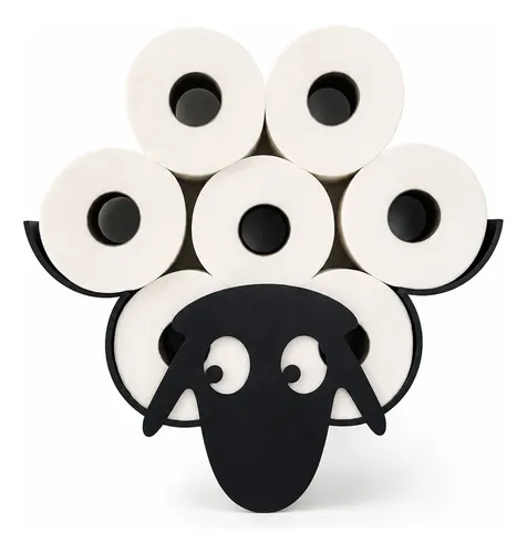 Soporte Prints Patro Para Papel Higiénico En Forma De Oveja