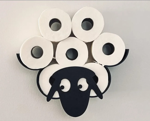 Soporte Prints Patro Para Papel Higiénico En Forma De Oveja - Foto 2