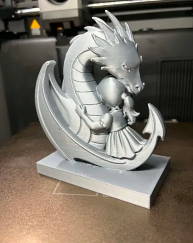 Escultura Decorativa Prints Patro- Abrazo Niña Y Dragón - Foto 4