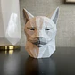 Escultura Elegante Prints Patro - Minimalista De Cabeza Gato - Miniatura 2