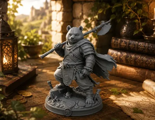 Escultura Decorativa Prints Patro- Guerrero Panda - Foto 2