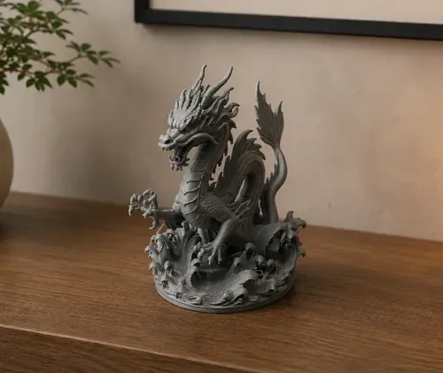 Escultura Decorativa Prints Patro- Dragón Marítimo - Foto 2