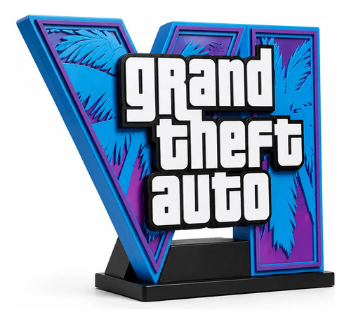 Figura Decorativa Prints Patro De Logotipo De Gta Vi