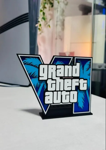 Figura Decorativa Prints Patro De Logotipo De Gta Vi - Foto 3