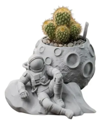 Macetero Prints Patro- Astronauta En La Luna