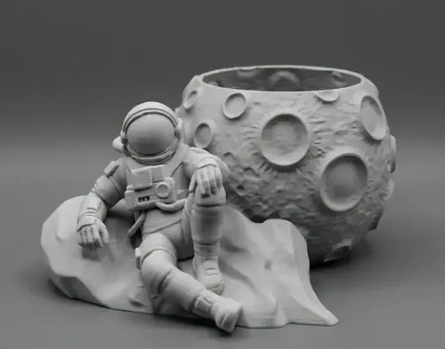 Macetero Prints Patro- Astronauta En La Luna - Foto 3