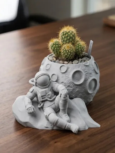 Macetero Prints Patro- Astronauta En La Luna - Foto 4