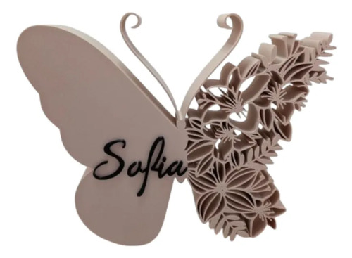 Letrero Mariposa Personalizado Con Nombre Para Decoración