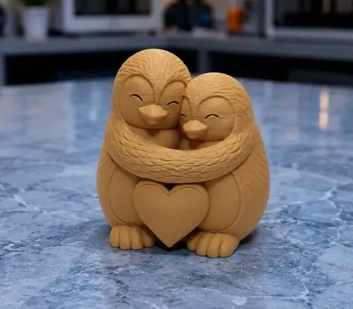Figura Decorativa Prints Patro- Pareja Pingüino Invernales - Foto 2