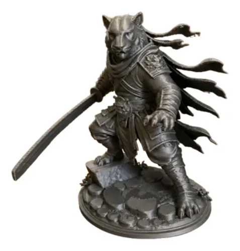 Escultura Decorativa Prints Patro- Samurái Tigre