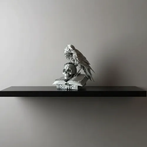 Figura Decorativa Prints  - Cráneo Gótico Y Libro Antiguo - Foto 4