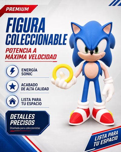 Sonic / Sonic The Hedgehog Figura Coleccionable Prints Patro - Foto 2