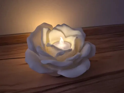 Portavelas Led Prints Patro- Rosa Blanca - Foto 4