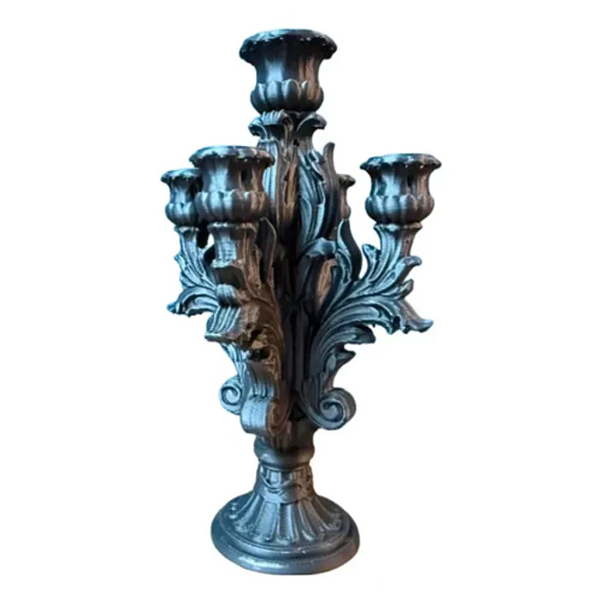 Candelabro Prints Patro Gótico De 5 Velas 1