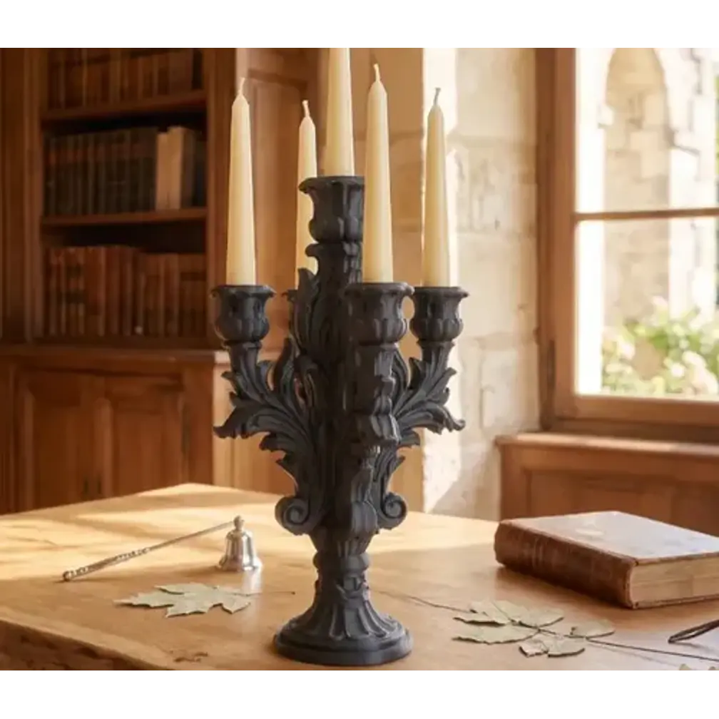 Candelabro Prints Patro Gótico De 5 Velas 2