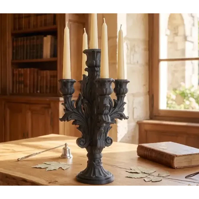 Candelabro Prints Patro Gótico De 5 Velas 2