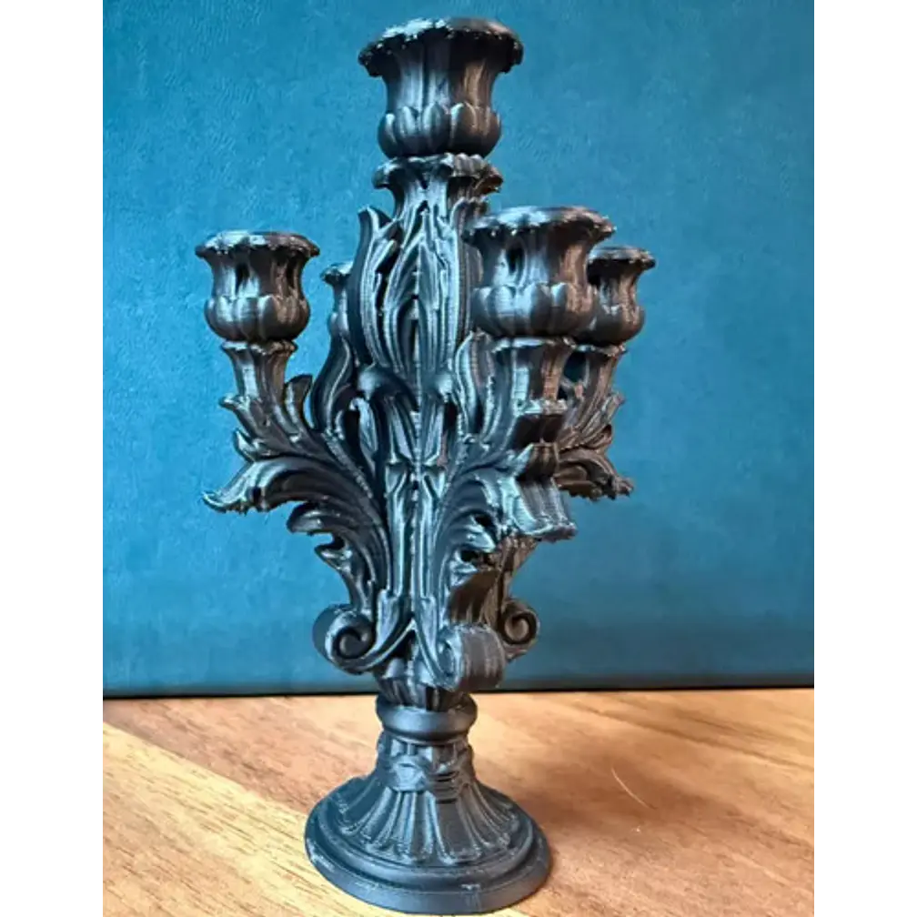 Candelabro Prints Patro Gótico De 5 Velas 3
