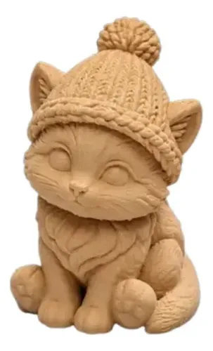 Figura Decorativa Prints Patro- Gatito Invernal