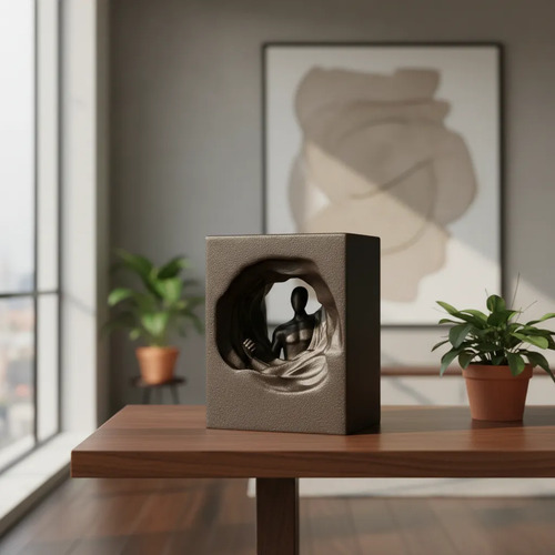 Figura Decorativa Prints Patro - Escultura Adéntrese Moderna - Foto 4