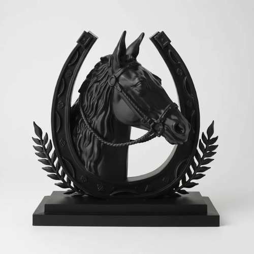 Escultura Decorativa Caballo Herradura Prints Patro - Foto 5