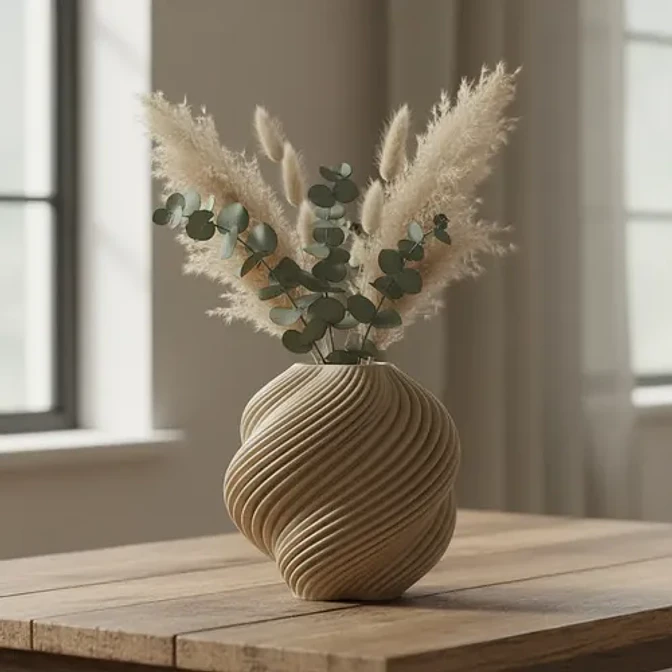 Decoración Elegante Prints Patro -mini Jarrón Moderno Vortex 4