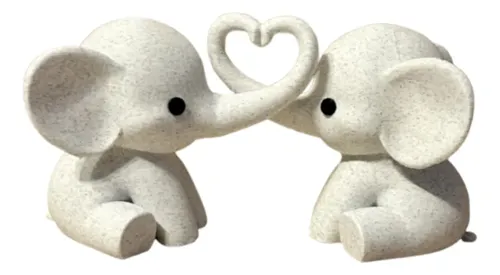 Escultura Decorativa Prints Patro- Corazón De Elefante