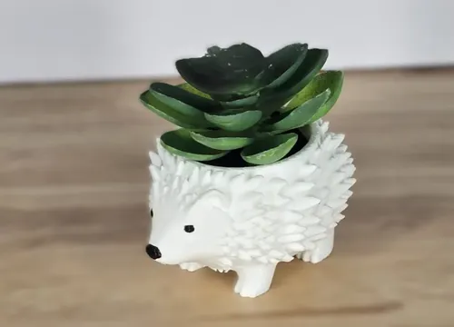 Macetero Decorativo Prints Patro De Erizo Blanco - Foto 3