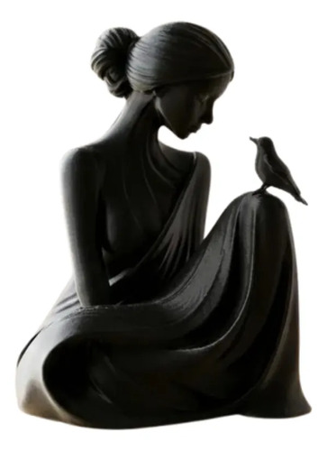 Escultura Elegante Prints Patro - Dama Susurradora De Pájaro